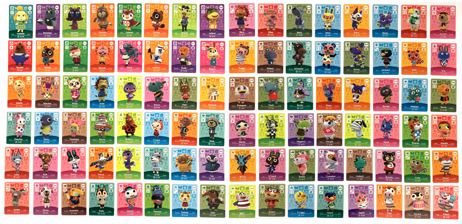 Authentic Individual Animal Crossing Amiibo Cards - Series 4