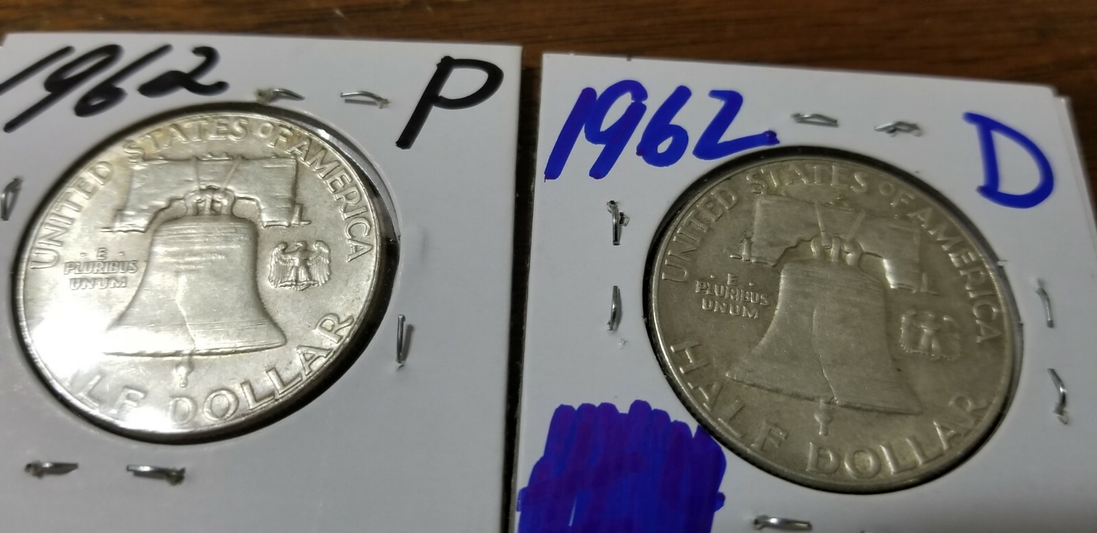 1962 P & D FRANKLIN HALF DOLLARS