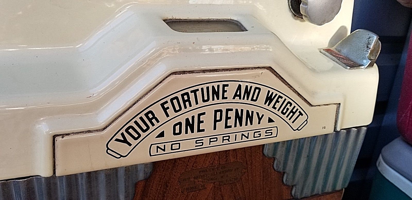 WATLING  SCALE MFG.CO VINTAGE 1 Cent Cent Fortune WEIGHT SCALE