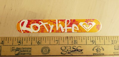 VTG 90's ROXY HAWAIIAN CALIFORNIA BEACH GIRL HEART SURF SKATEBOARD STICKER DECAL