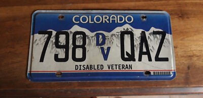 plaque immatriculation américaine Colorado Usa american license plate