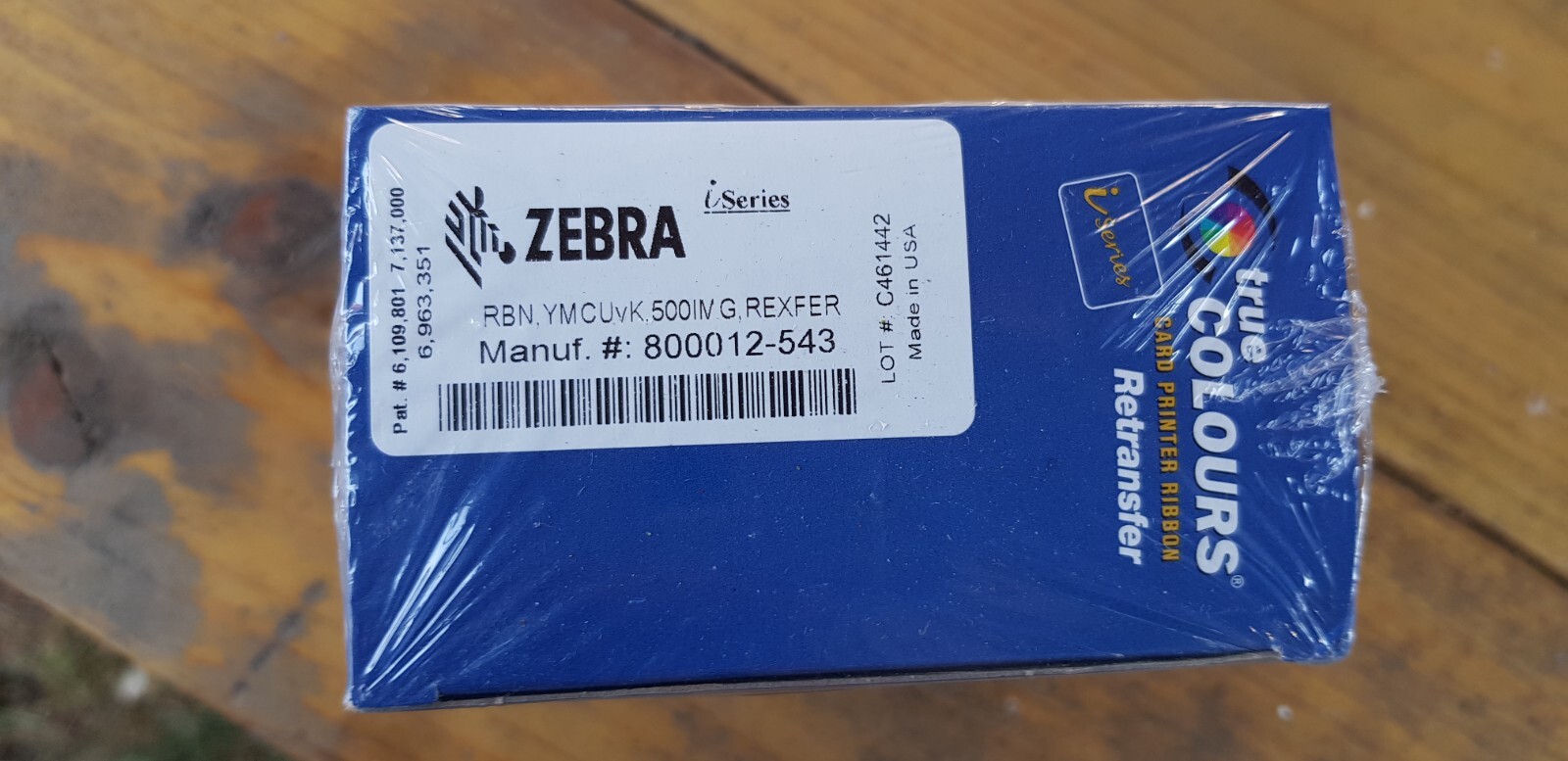 Genuine Zebra iSeries ZXP8 ZXP9 Colour YMCUvK Ribbon 800012 Genuine Zebra iSeries ZXP8 ZXP9 Colour YMCUvK Ribbon 800012