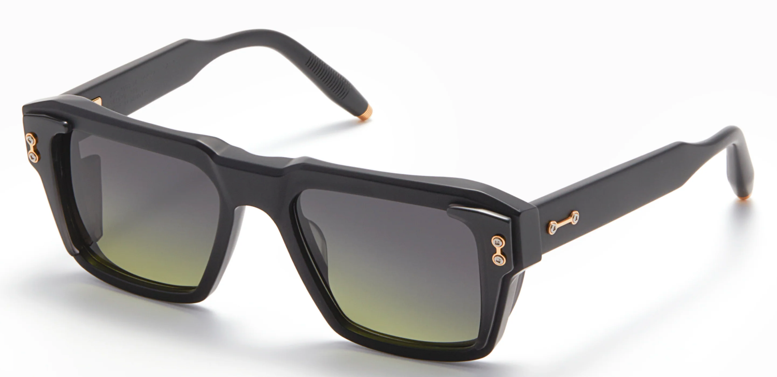 Pre-owned Akoni Sunglasses Hercules Aks-105d-54 Matte Black Unisex In Green