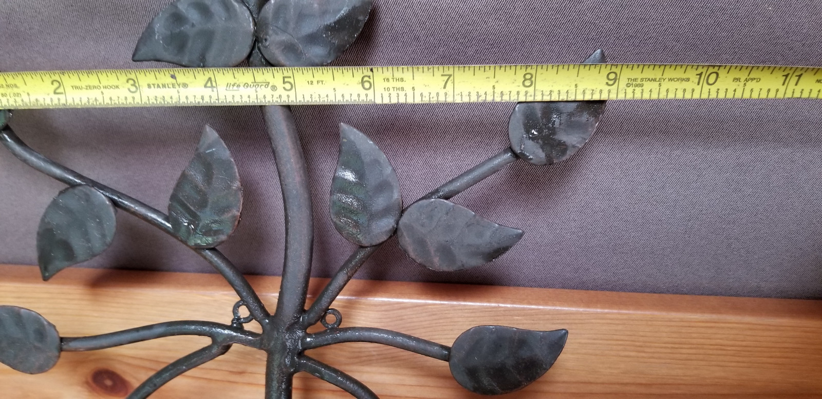 Old Wrought Iron Sconce Hanging or Freestanding  Candleholder