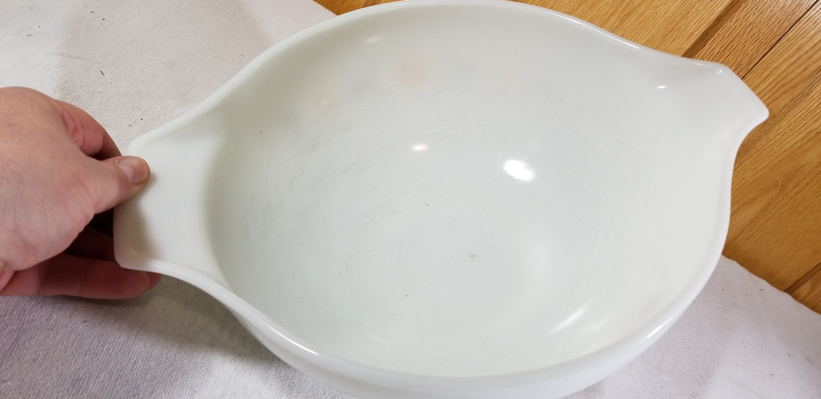 Pyrex Vintage 444 Cinderella Mixing Bowl Brown Orange snowflakes Town & Country