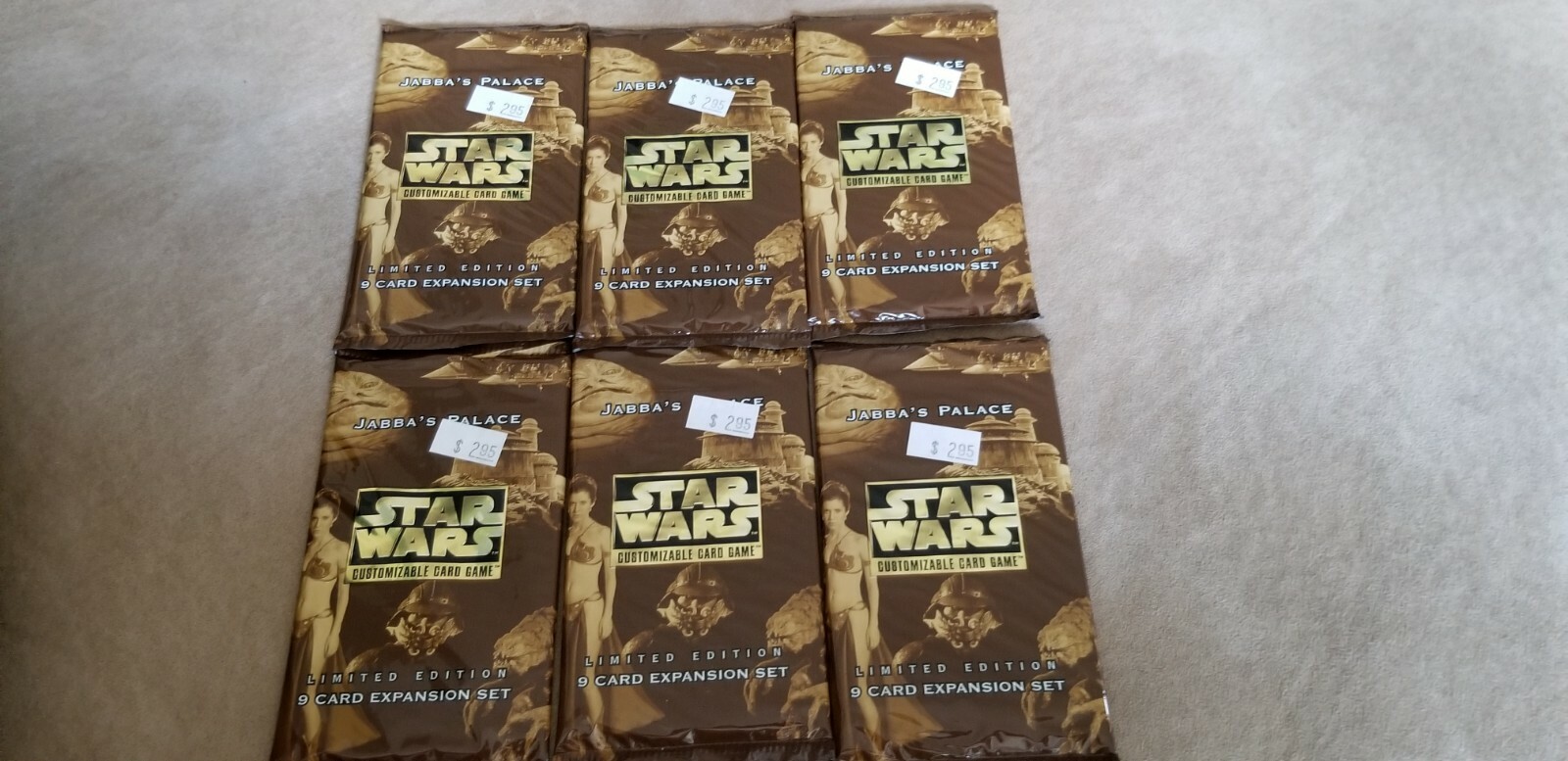 STAR WARS CCG JABBA's PALACE Limited Ed. 6ct Lot Decipher Unopened Booster Packs