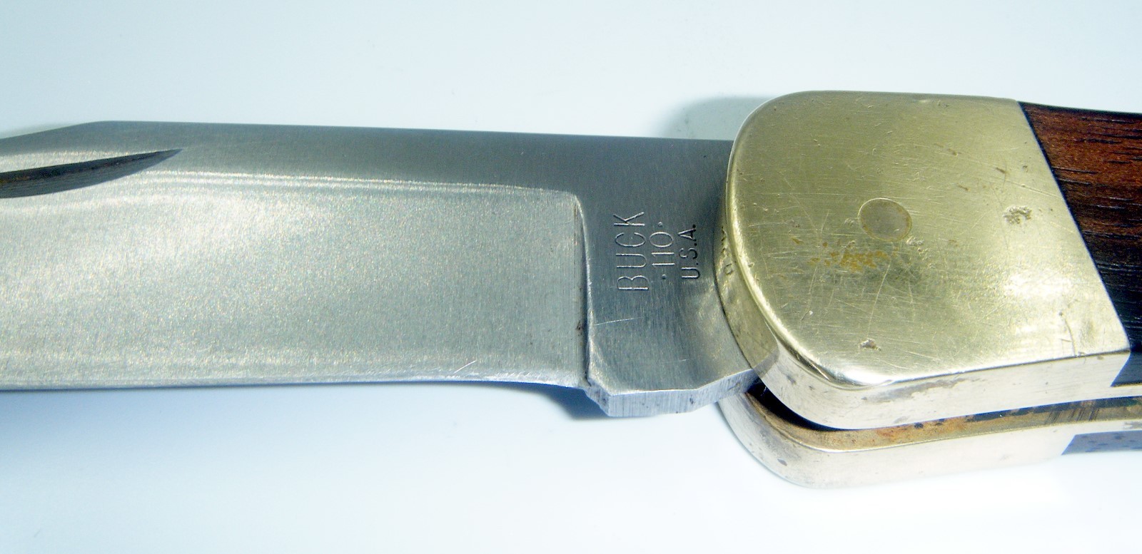 Vintage Buck Lockblade Folding Knife With Sheath Model 110 1974-1980