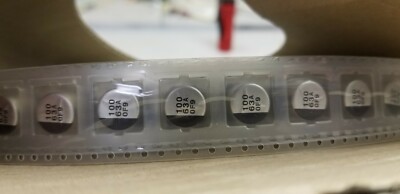 AVS63V100 Aluminum Electrolytic Capacitor CDE 100uF 63V SMD 100 63A 0f9 *20pcs.*