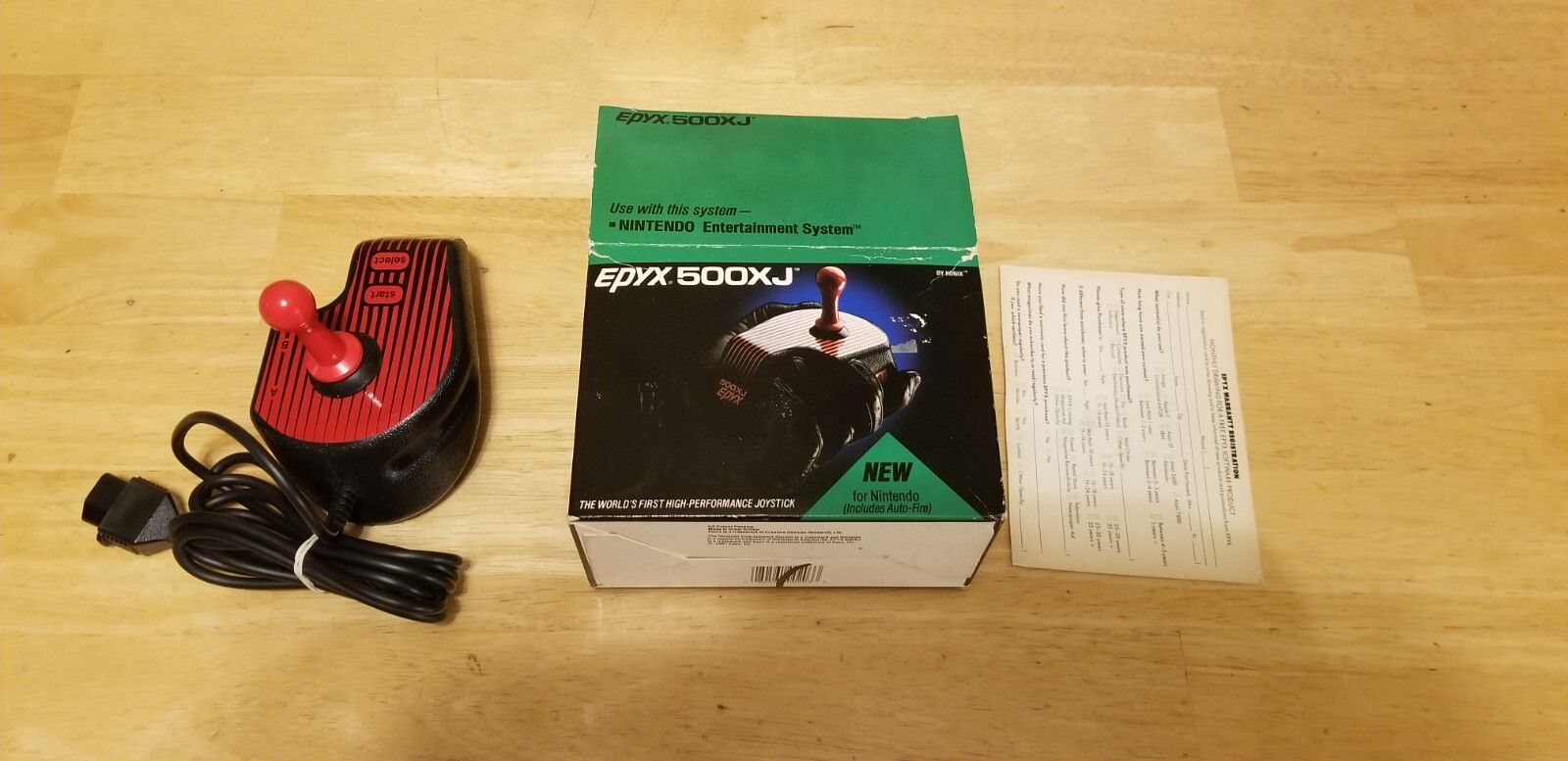 Nintendo NES 500XJ Epyx Joystick Controller w Box and Reg Nintendo NES 500XJ Epyx Joystick Controller w Box and Reg