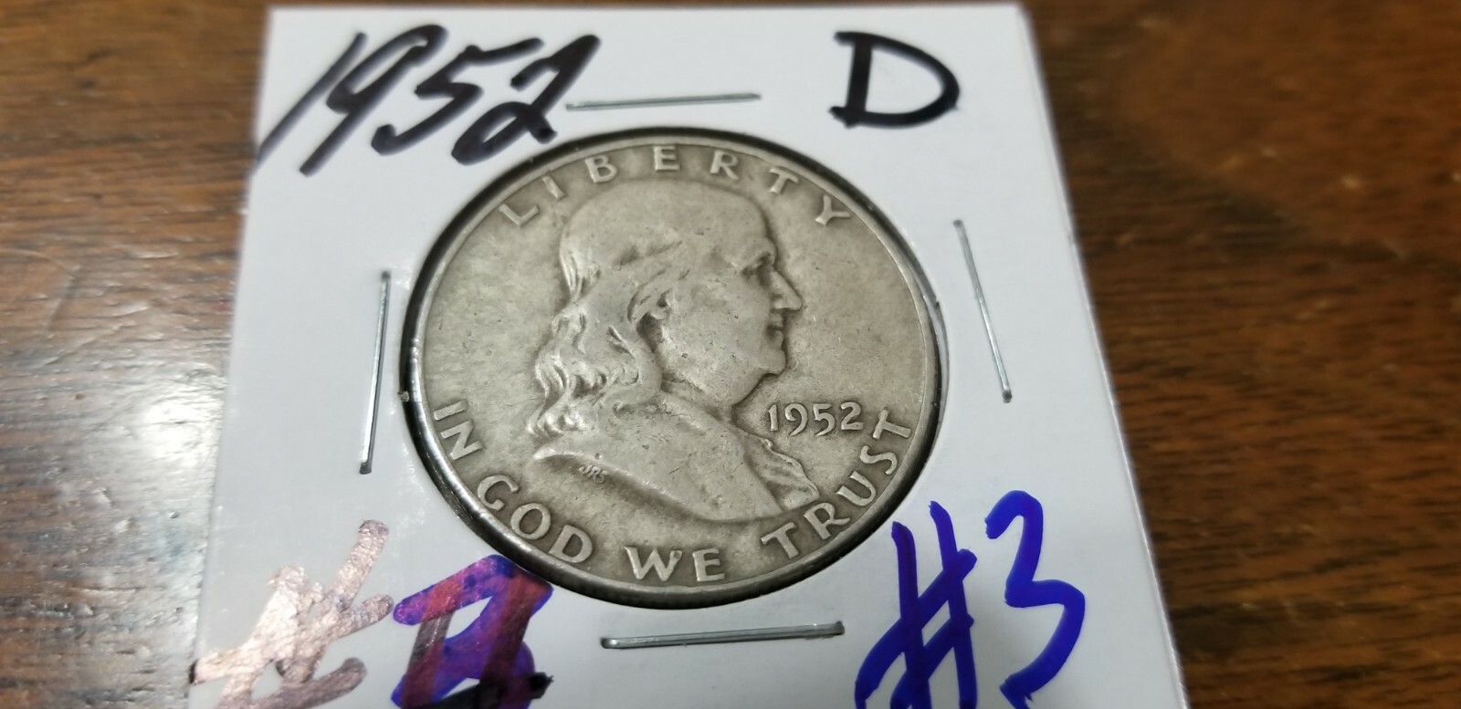 1952 D FRANKLIN HALF DOLLARS #1 THRU 3