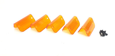 (5) Fits Lund Visor Cab Moon Sun Replacement Light Lens Lenses Amber Orange