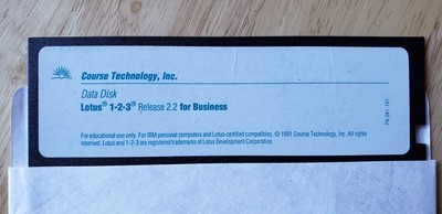 Course Technology, Inc. Data Disk  LOTUS 1-2-3 Rel 2.2 for Business 1991