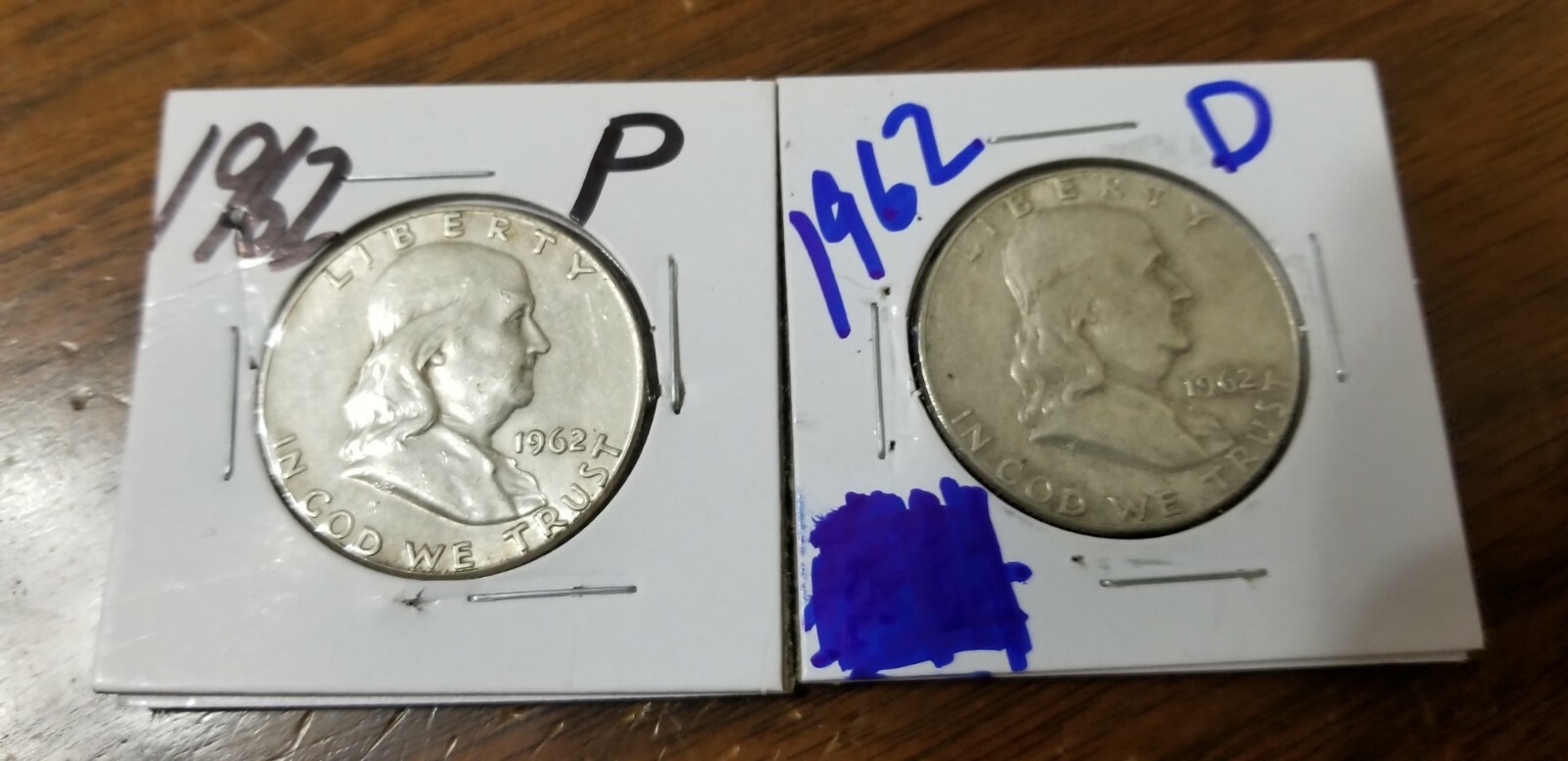 1962 P & D FRANKLIN HALF DOLLARS