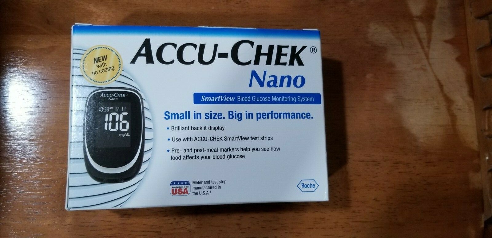 Roche Accu-Chek Nano Smartview  Meter Monitor + 50 Test Strips 2015