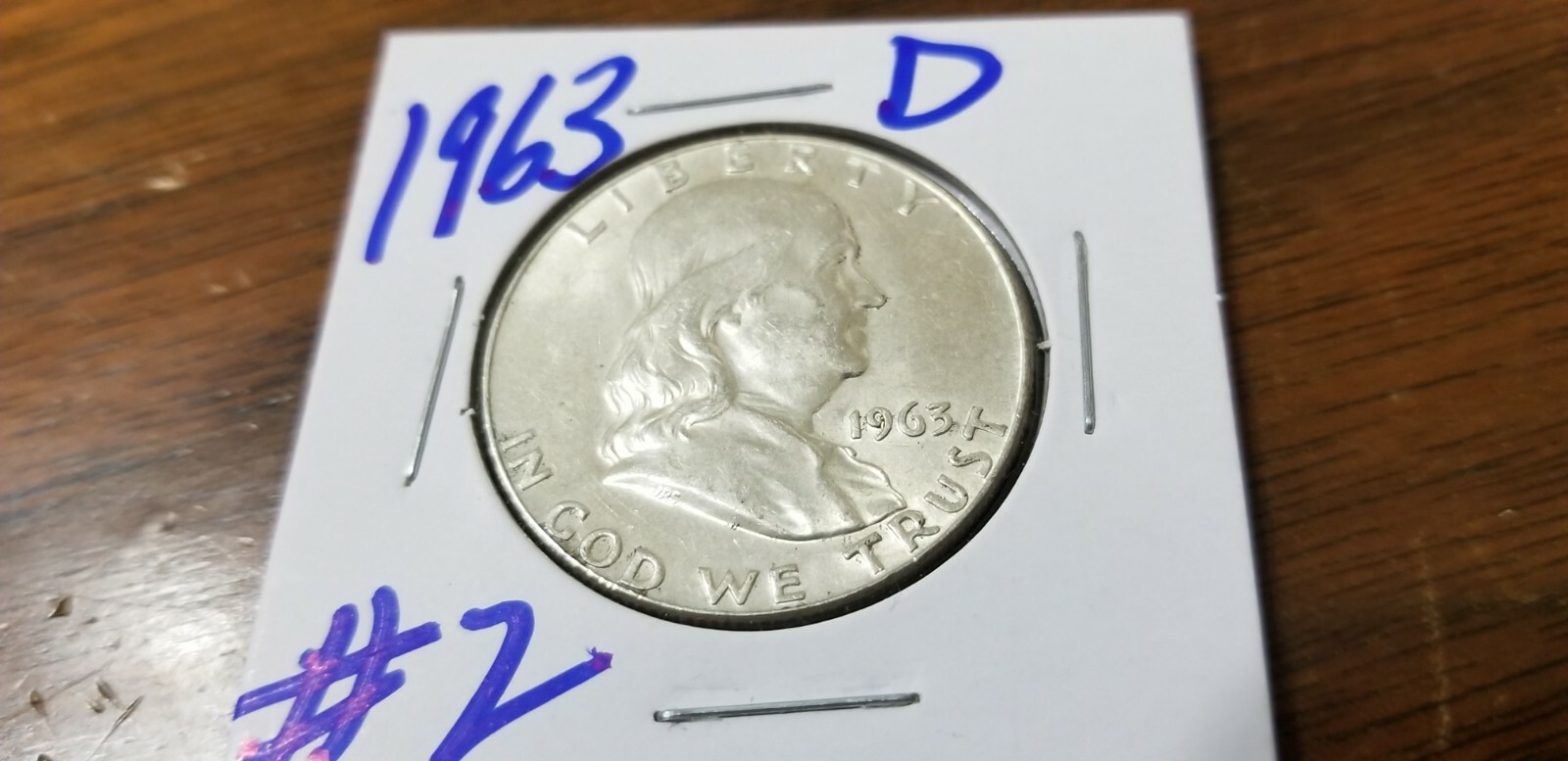 1963 D FRANKLIN HALF DOLLARS # 1 THRU # 2