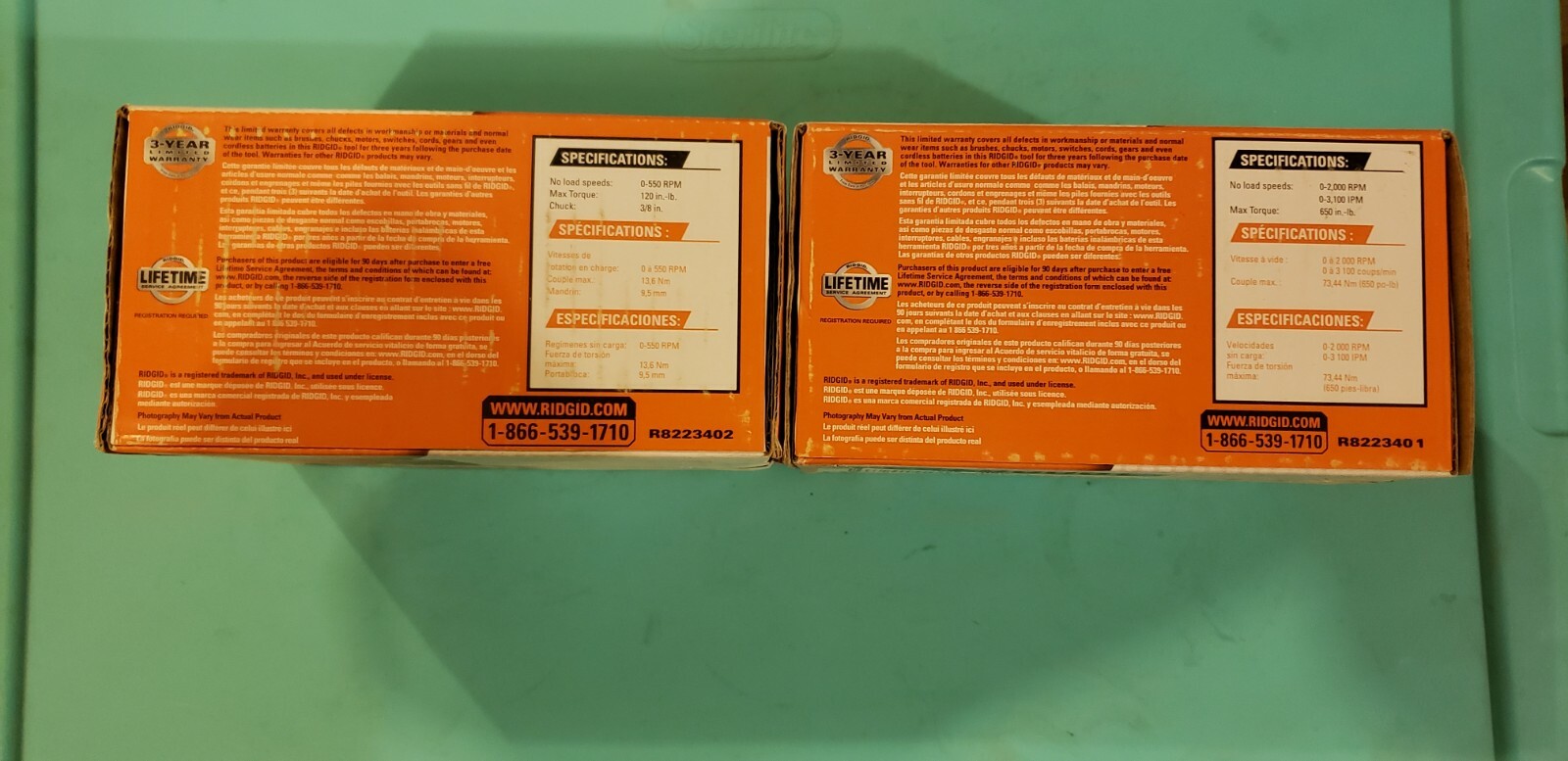 Ridgid jobmax combo kit . R/H angle 3/8 drill/driver , R/H angle impact driver.