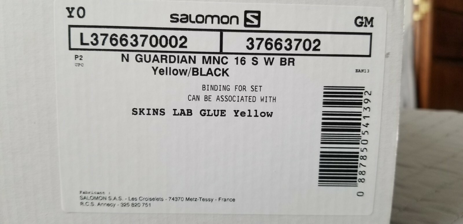 Salomon Guardian MNC 16 AT Ski Binding - Small / 130mm Brake / Yellow-Black