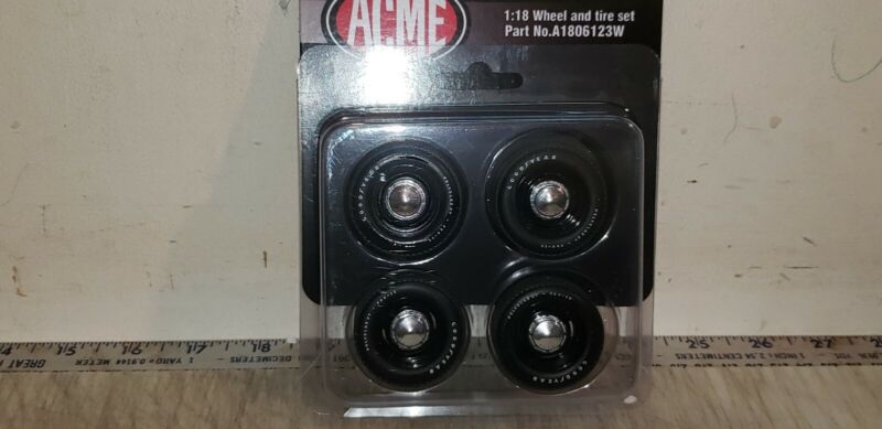 Acme 1:18 Mopar Black Steel Wheel & Tire Set - In Stock A1806123w !!