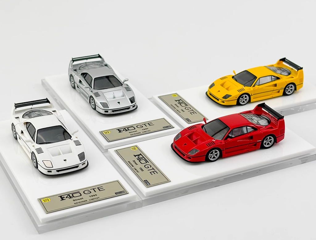 DMH 1/64 フェラーリ F40GTE DMH 1/64 Resin car model Ferrari F40 GTE Supercar White 1995