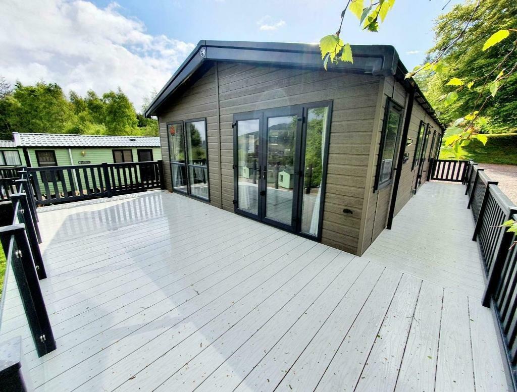 Static Twin Lodge for sale Dunoon near Glasgow on 5 star park, DG & CH