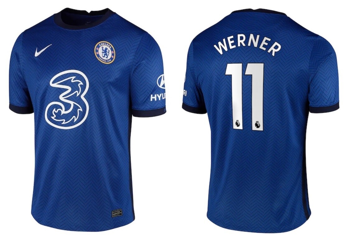 美品Chelsea FC Nike Werner 11 20/21 ユニフォーム Trikot Nike FC Chelsea 2020-2021 Home - Werner 11 I Heim CFC