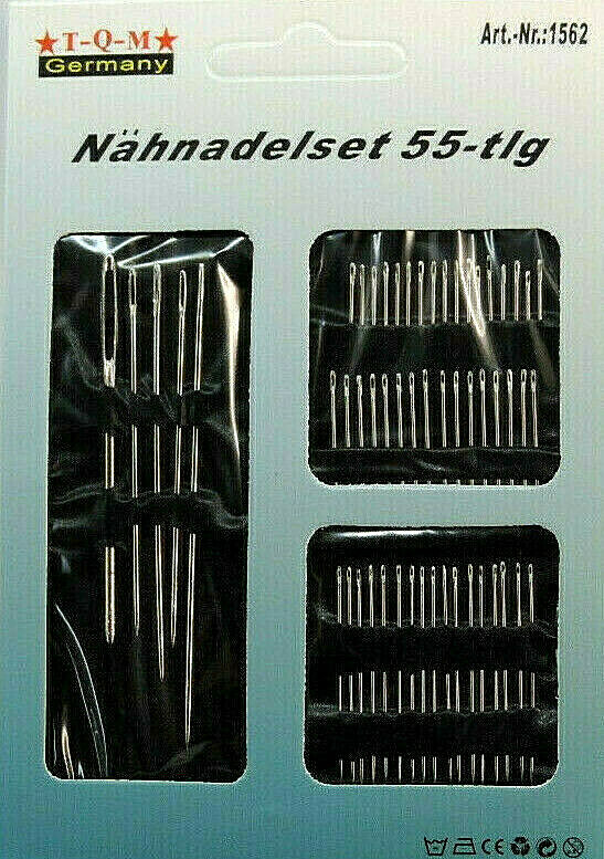 55-tlg. Nähnadeln Nähnadelset verschiedene Nadeln und Größen Set Nähen  
