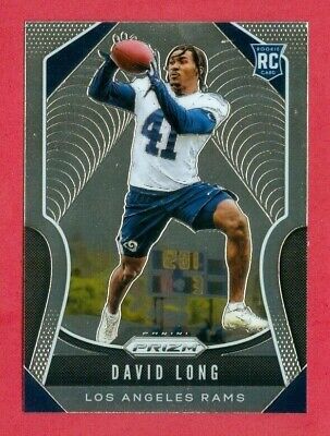2019 PANINI PRIZM (FB) David Long CHROME ROOKIE/RC CARD #386 LOS ANGELES RAMS. rookie card picture
