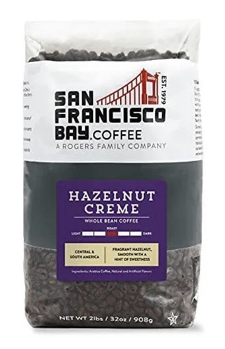 San Francisco Bay Whole Bean Coffee - Hazelnut Crème 2lb Bag Flavored Medium ...