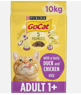 Go Cat Adult Dry Cat Food Chicken & Duck 1 x 10kg Pack
