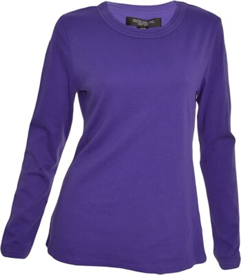 Central Park West Women's Rich Color Long Sleeve Pullover Shirt