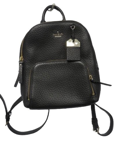 【Kate Spade】Carter Street Mini Caden Backpack KATE SPADE NY Black 'Carter Street' Caden Small Leather