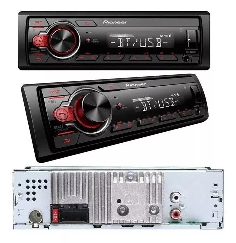 Pioneer Car Stereo Radio Bluetooth Mp3 + 2 Pair Pioneer 6 3/4" Car 3way
