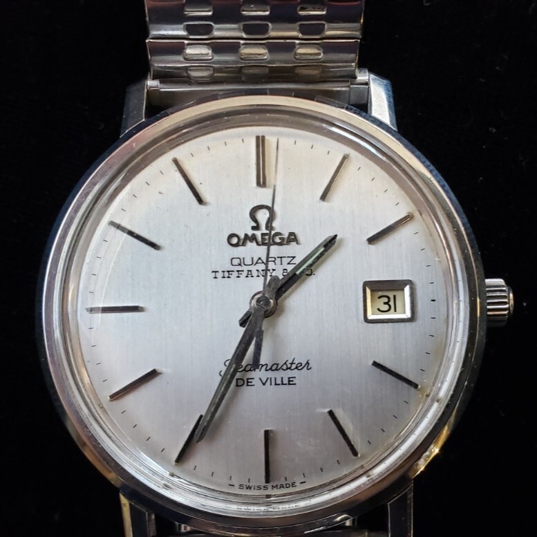 OMEGA Seamaster de ville ダブルネーム レディース Vintage Omega Quartz Seamaster De Ville Tiffany & co