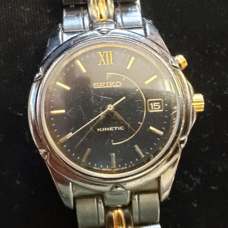 時計 SEIKO vintage watch Vintage 1990's Seiko Kinetic Automatic wristwatch, 5m62-0c80