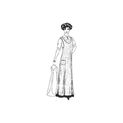 Past Patterns 4830 - 1910s One-Piece Kitchen Apron Sewing Pattern bust 36''
