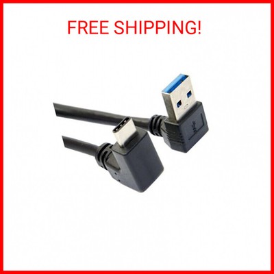 cablecc USB 3.1 USB-C Up Down Angled to 90 Degree Down Angled A Male Data Cable 