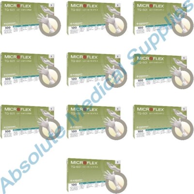 *1,000-Gloves* MicroFlex Soft White PF Hydrasoft Nitrile Exam Small TQ-601-S