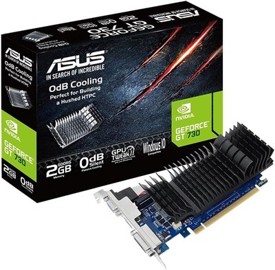 ASUSTek NVIDIA GeForce GT 730 2GB Fanless 2slot GPU Tweak II GT730-SL-2GD5-BRK