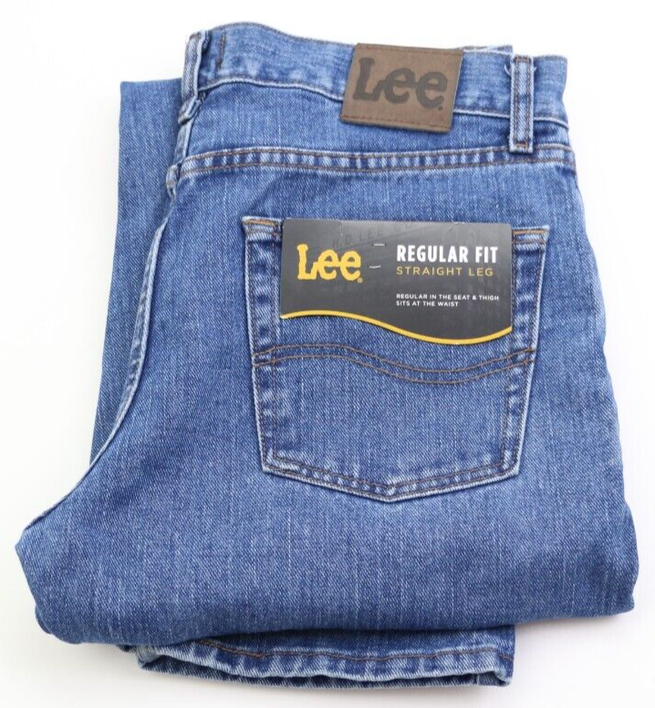 

Мужские джинсы Lee Regular Fit с прямыми штанинами, размер W33 L30, 100% хлопок, новые, Синий, Lee Regular Fit
