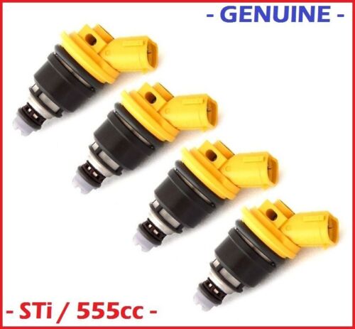 4 Genuine JECS 550cc 555cc side feed injectors for Subaru WRX EJ20 MY99 STI 4 Genuine JECS 550cc 555cc side feed injectors for Subaru WRX EJ20 MY99 STI