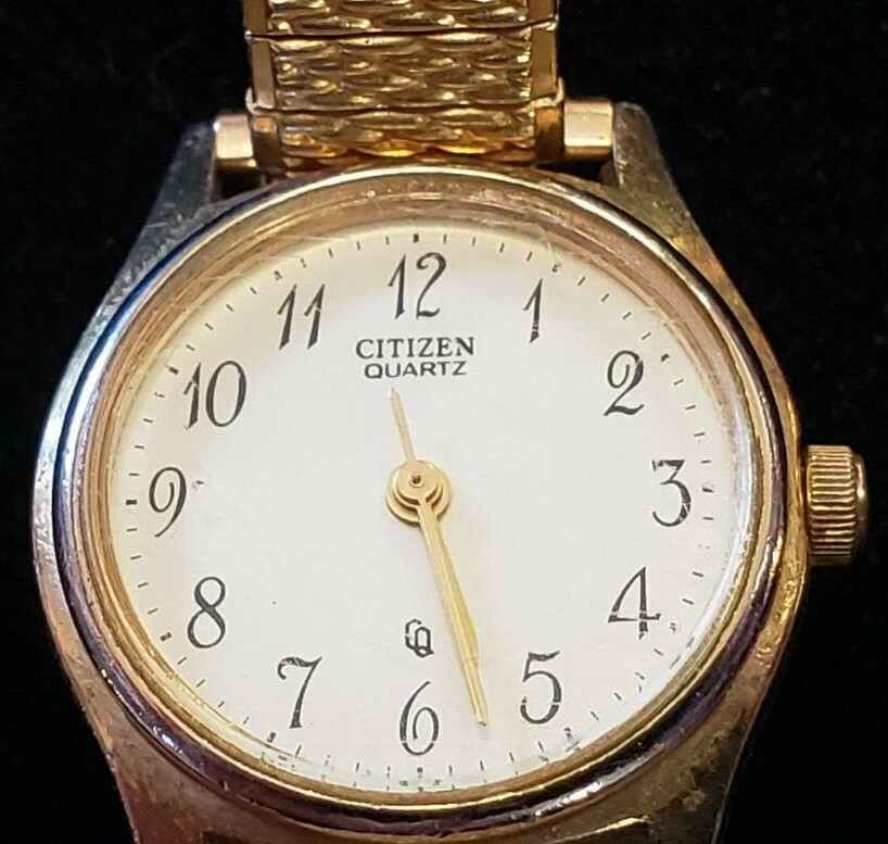 CITIZEN　昭和レトロ　アンティークQUARTZ【動作確認済】匿名即日配送 VINTAGE BEAUTIFUL CLASSIC GOLD PLATED MEN'S JAPAN QUARTZ