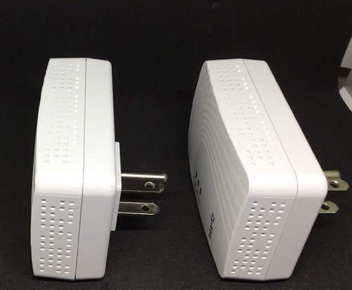 Two (2) ZyXEL 600 Mbps Mini Powerline AV2 Gigabit Adapters PLA5205