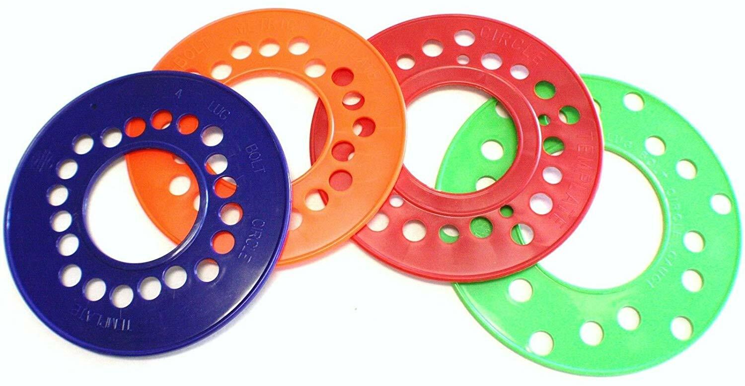 set-of-wheel-bolt-pattern-template-tools-measure-guides-american-import-4-5-6-ebay