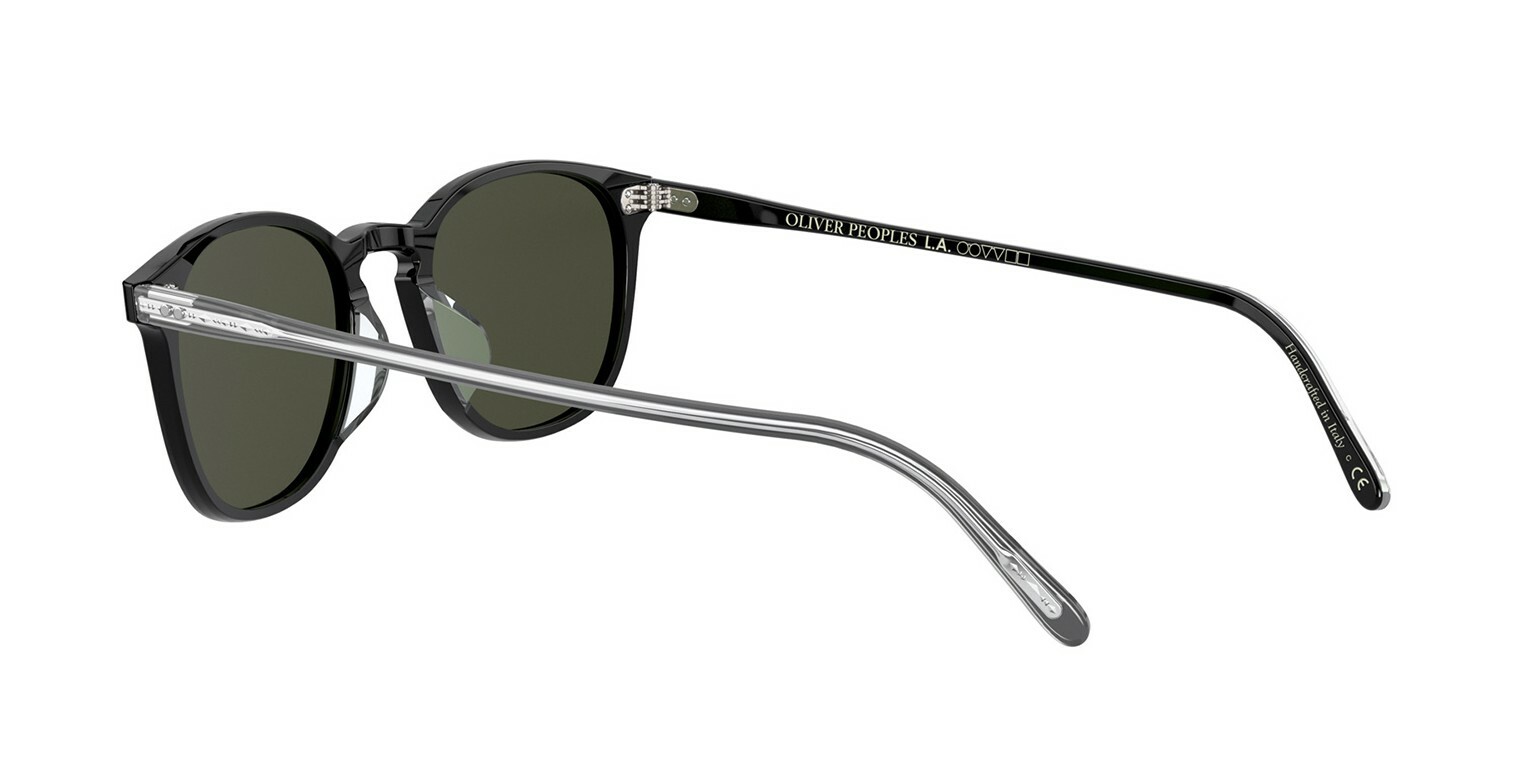 Pre-owned Oliver Peoples Cazal Legends 163/3 Leather Black Red/grey (702) Sunglasses In Green