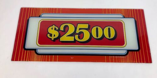 Rare Slot Machine Glass Signage Sign $ 25.00 Man Cave Las Vega...