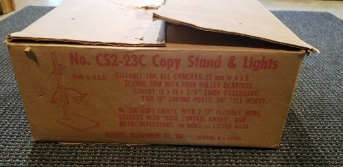 TESTRITE INSTRUMENT COPY STAND AND LIGHTS MODEL CS-2-23C CAMERA COPY STAND(NOS)