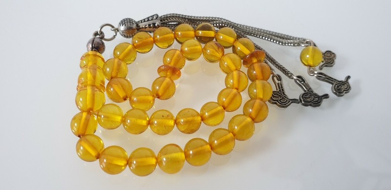 Gebetskette Bernstein Tesbih Prayer Beads Ramadan Ramazan Geschenk Hediye Gift  