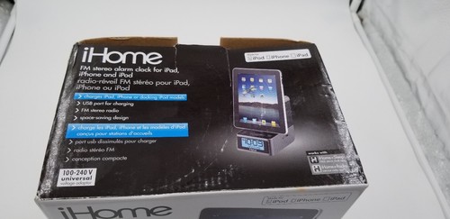 iHome ID37 Clock Radio - Stereo - Apple Dock Interface - Dual alarm New