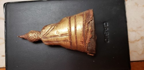 THAI GOLD COATED FOLK BUDDHA--200 TO 300 YEARS OLD--3 INCHES TALL