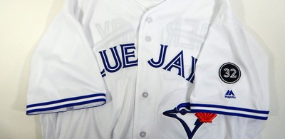 2018 Toronto Blue Jays Matt Dermody #50 Game Issued White Jersey 32 Patch